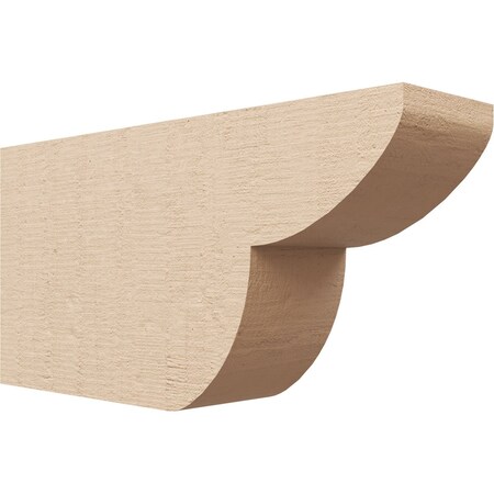 Ekena Millwork 4in. W x 8in. H x 16in. L Crestline Woodgrain TimberThane Rafter Tail, Primed Tan RFTUR04X08X16CRERCPR